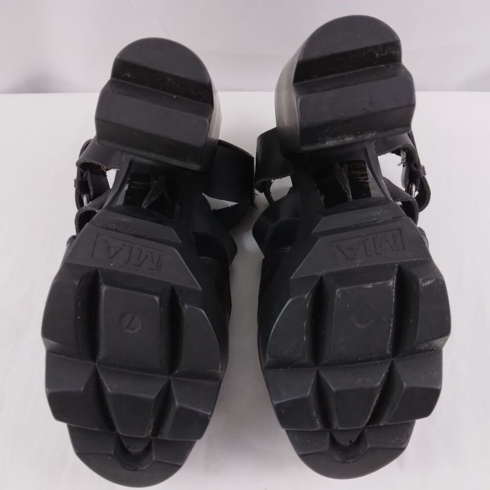 MIA LUKA Platform Sandals Black Grunge Steampunk Womens Size 7 M - Picture 9 of 10